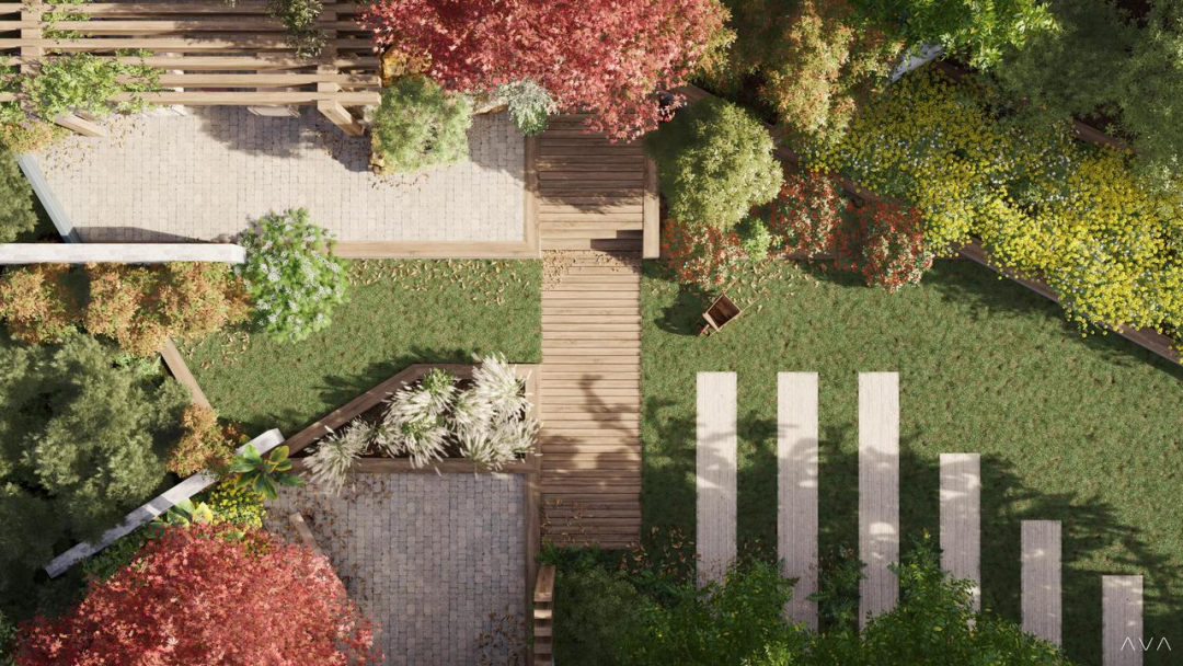 D5渲染器花园景观渲染