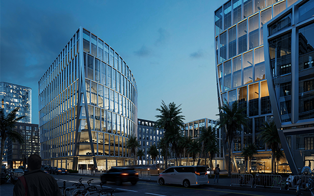 黄昏蓝调建筑效果图-Sketchup-D5渲染器