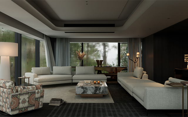 阴天室内设计效果图-D5渲染器